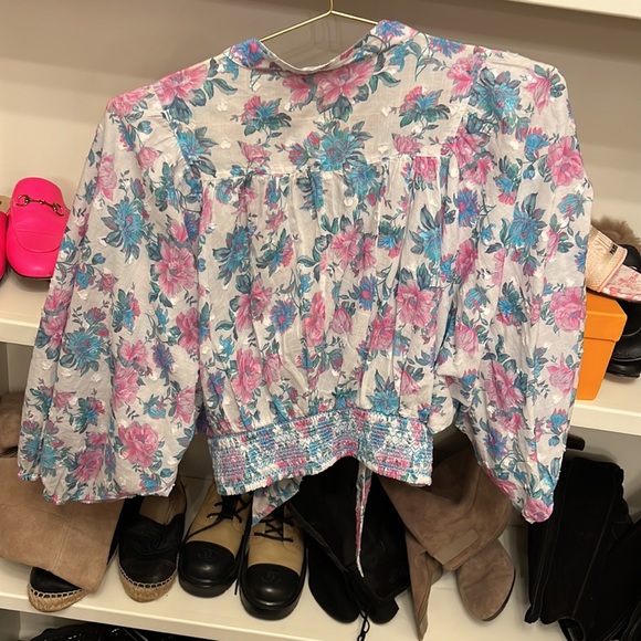 Loveshackfancy triste crop top in sea orchid - Picture 4 of 4